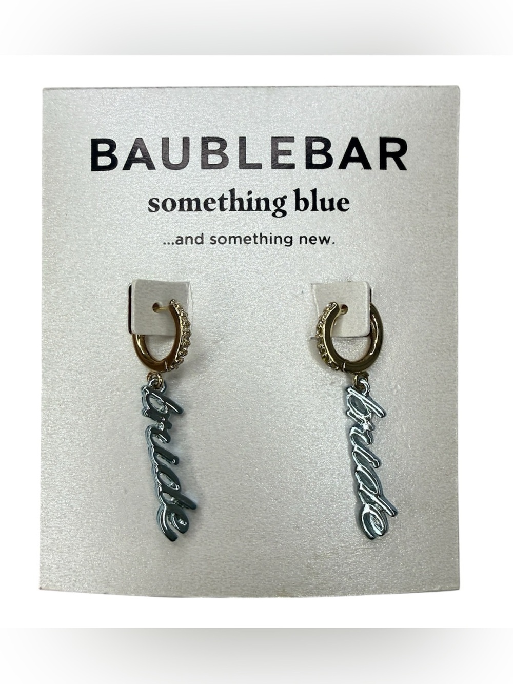 Bauble Bar Bride Gold and Blue Dangle Earrings